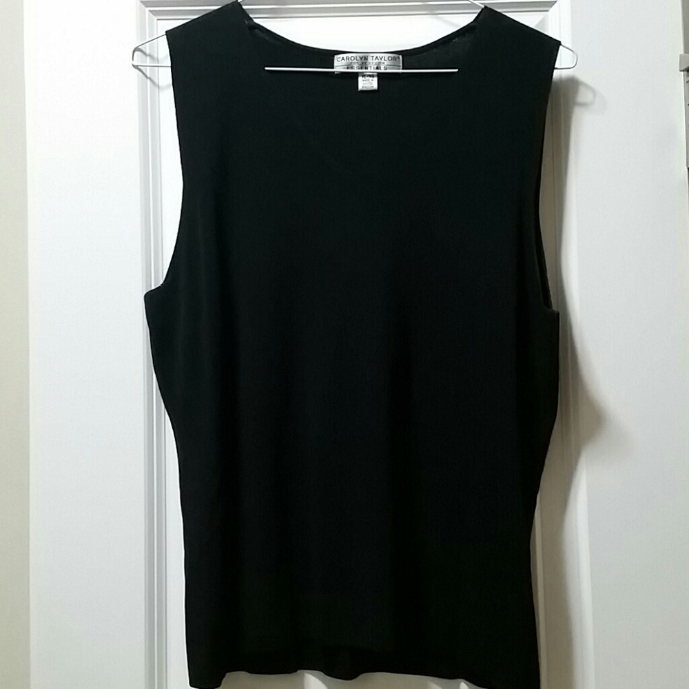 Carolyn Taylor essentials black sleeveless top